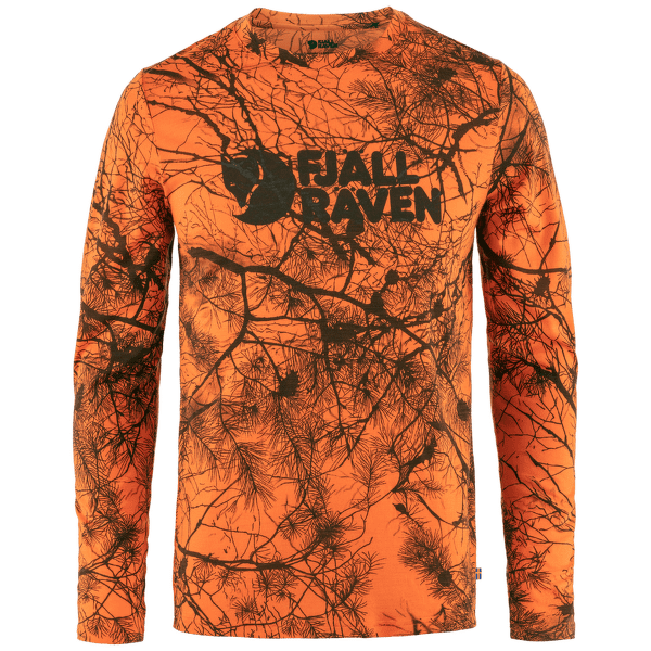 T-shirt a manches longues Fjällräven Värmland Wool LS Men Orange Multi Camo
