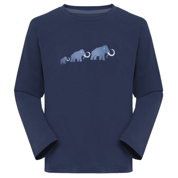 T-shirt a manches longues Mammut MAMMUT CORE LONGSLEEVE KIDS LOGO marine 5118