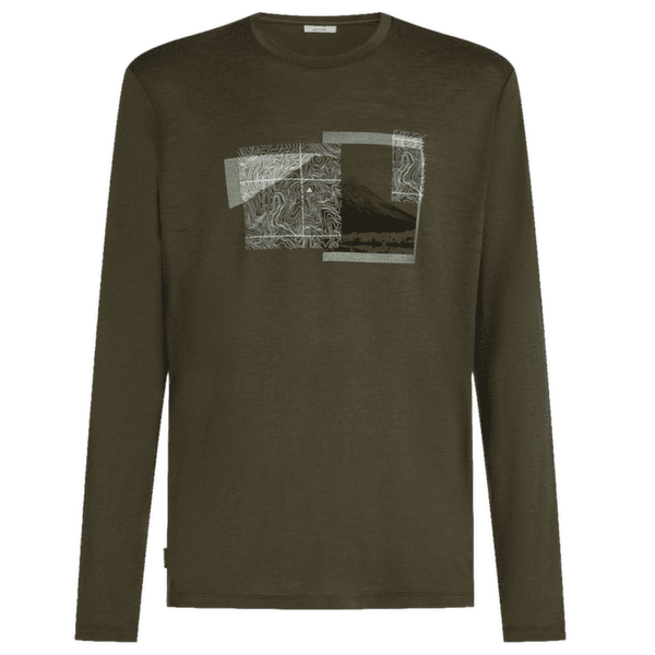T-shirt a manches longues Icebreaker Merino 150 Tech Lite LS Tee Peak Balance Men DK LODEN