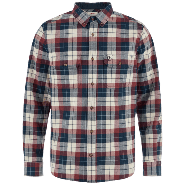 Chemises a manches longues Fjällräven Singi Heavy Flannel Shirt Men Dark Navy-Maroon