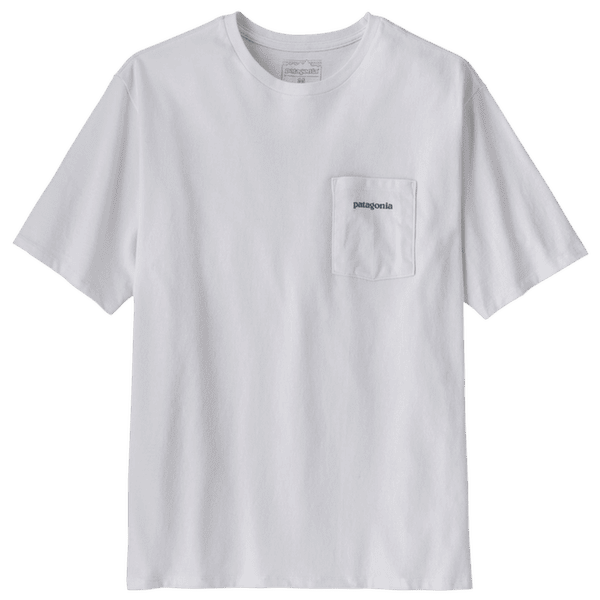 T-shirt a manches courtes Patagonia Boardshort Logo Pocket Responsibili Tee Men Fiber White