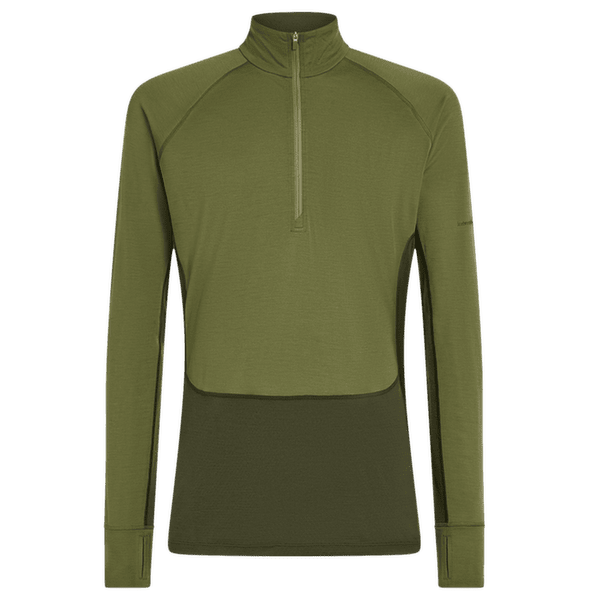 T-shirt a manches longues Icebreaker Merino 200 ZoneKnit™ LS Half Zip Men DK LODEN/SPHAGNUM/CB