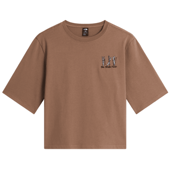 T-shirt a manches courtes The North Face SKI EMBROIDERED BOXY SHORT SLEEVE TEE-GRAPHIC WOMEN 2H9 GARNET