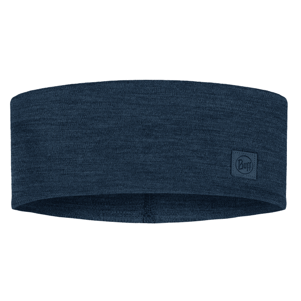 Bandeau Buff MERINO WIDE HEADBAND SOLID SOLID NIGHT BLUE