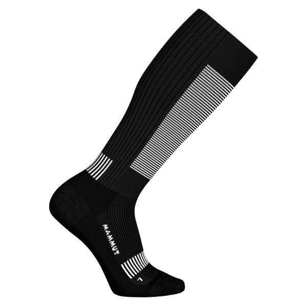 Chaussettes hauteur genou Mammut Mountaineering Compression Knee Socks black-white 0047