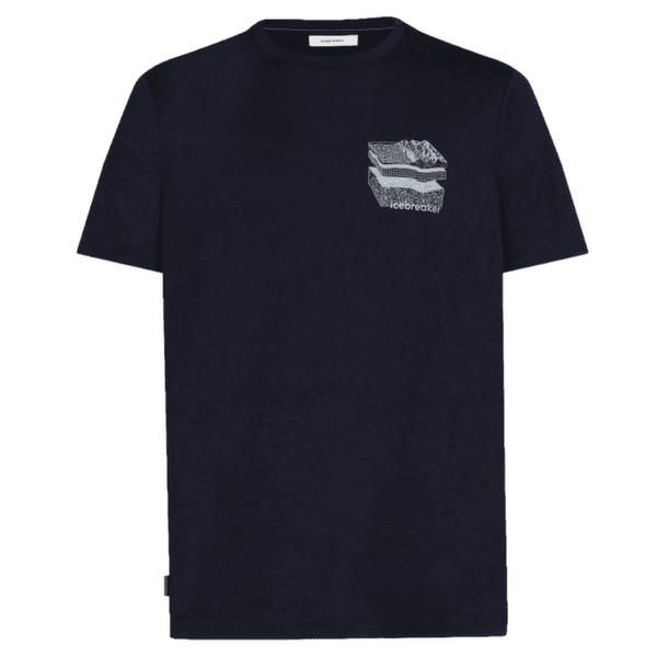 T-shirt a manches courtes Icebreaker Merino 150 Tech Lite SS Tee Evolving Layers Men Midnight Navy