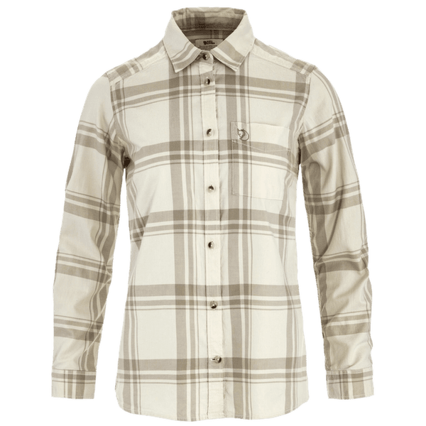 Chemises a manches longues Fjällräven ÖVIK LITE FLANNEL SHIRT WOMEN Chalk White-Fossil