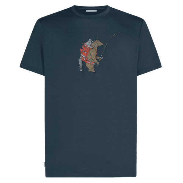 T-shirt a manches courtes Icebreaker Merino 150 Tech Lite SS Tee Bear Catch Men Abyss