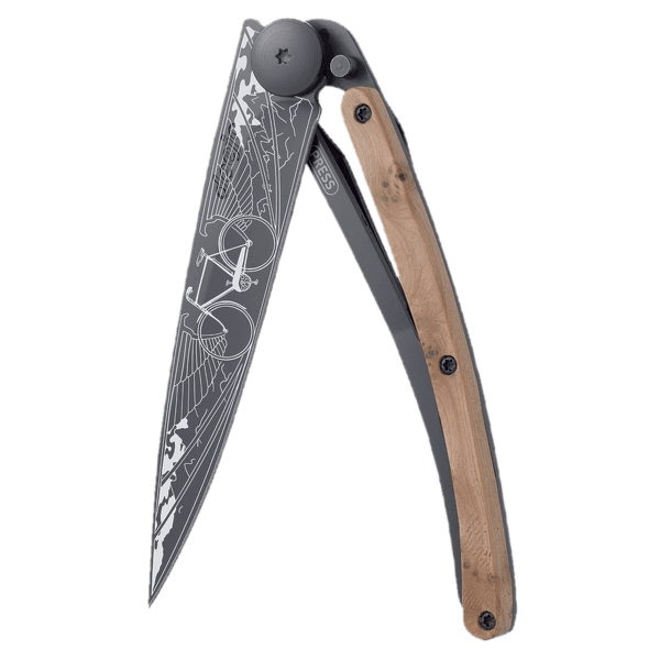 Couteau Deejo Black tattoo Bicycle