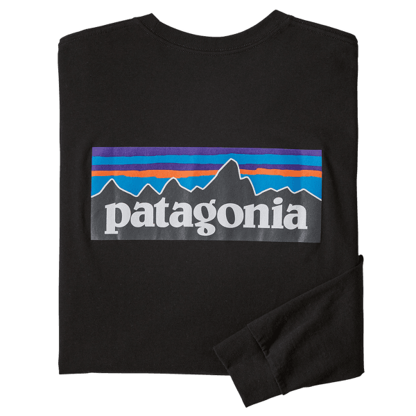 T-shirt a manches longues Patagonia Long-Sleeved P-6 Logo Responsibili-Tee Men Black