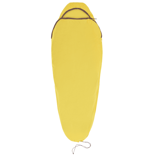 Insert de sac de couchage Sea to Summit Reactor Sleeping Bag Liner - Mummy w/ Drawcord- Compact Sulphur Yellow