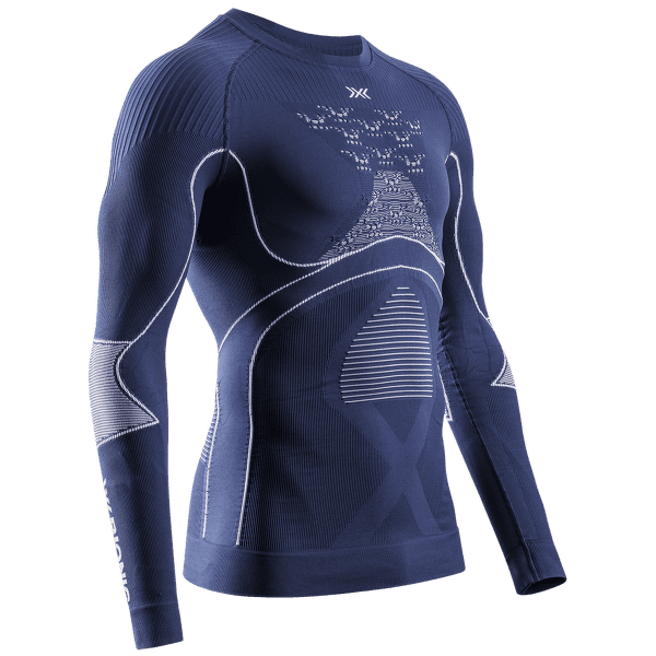 T-shirt a manches longues X-Bionic Energy Accumulator 4.0 Shirt Round Neck Men Marine/Optical White