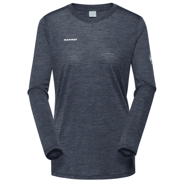 T-shirt a manches longues Mammut Tree Wool FL Longsleeve Women marine melange 5784