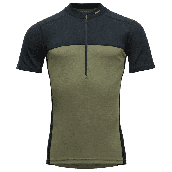T-shirt a manches courtes Devold Lauparen Merino 190 Zip Tee Men 284A INK/LICHEN/BLACK