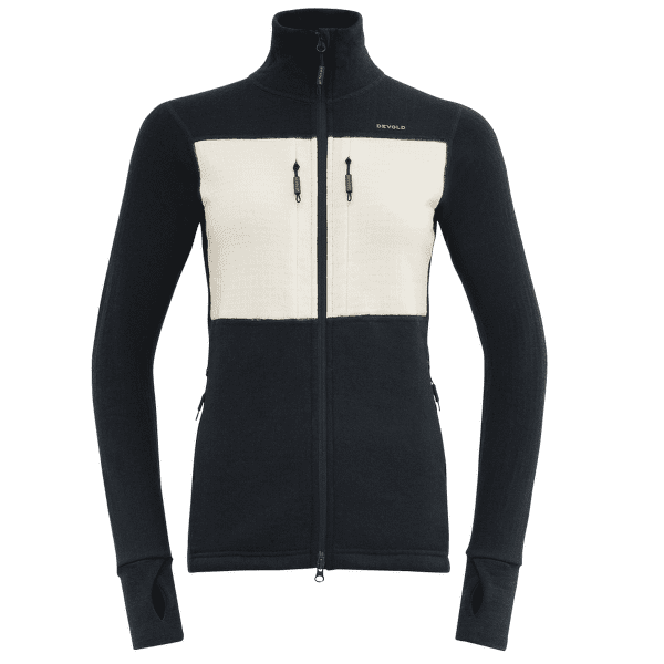 Sweat-shirt Devold Egga Grid Merino Jacket Women 284C INK/OFFWHITE