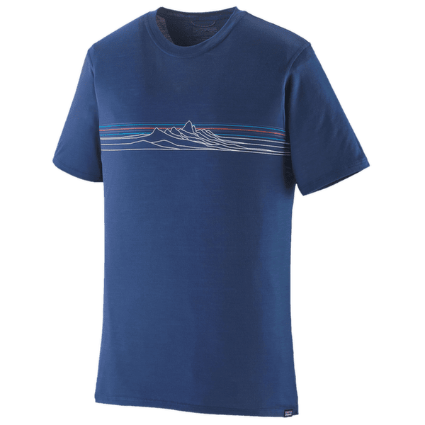 T-shirt a manches courtes Patagonia Capilene® Cool Merino Graphic Shirt Men Strata Stripe: Clement Blue