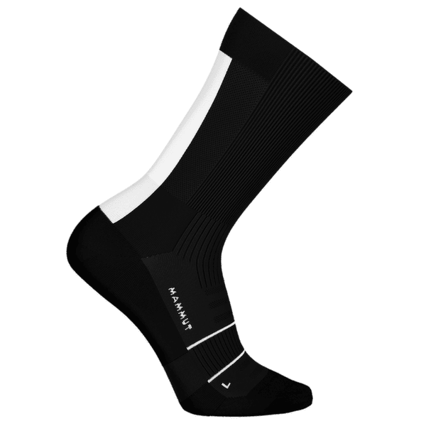 Chaussettes Mammut TRAIL RUNNING LIGHTWEIGHT MERINO CREW SOCKS black-white 0047
