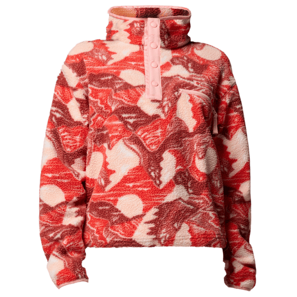 Sweat-shirt Columbia Helvetia™ II Printed Cropped Half Snap Women Poppy Red, Sunscape 606