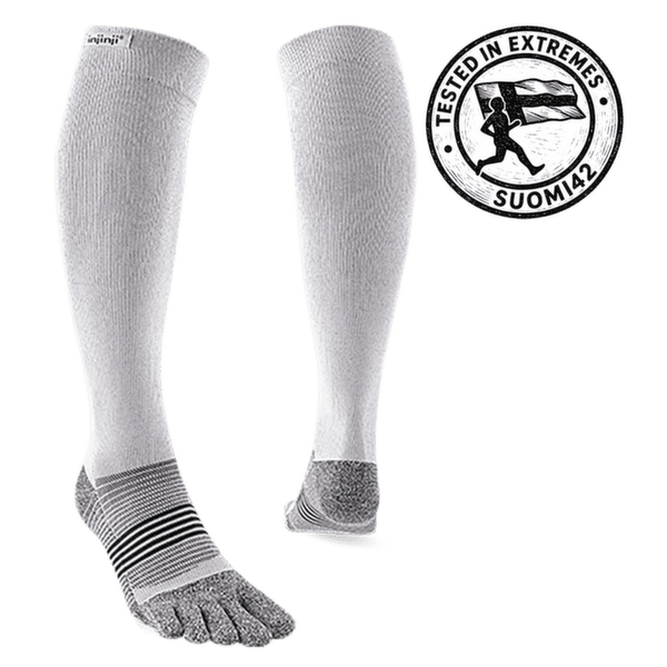 Chaussettes Injinji Compression Over The Calf GRAY