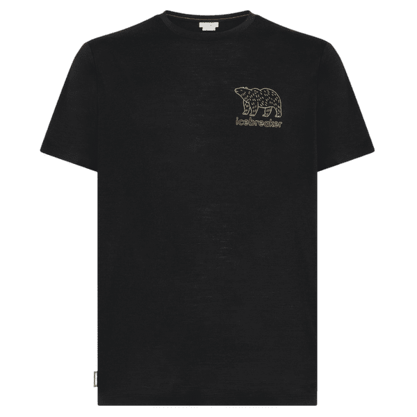 T-shirt a manches courtes Icebreaker Merino 150 Tech Lite SS Tee Forest Footsteps Men BLACK