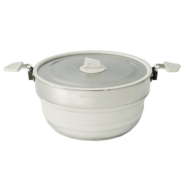 Casserole Sea to Summit Detour Stainless Steel Collapsible Pot - 5L Moonstruck Grey