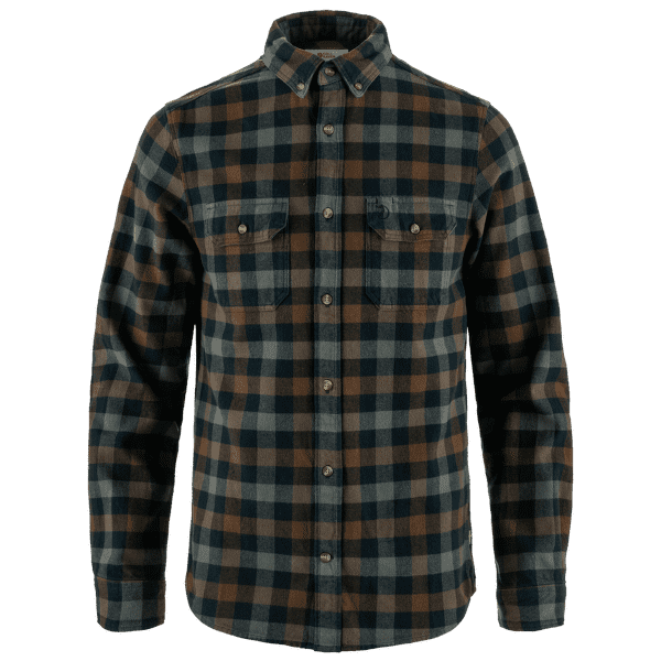 Chemises a manches longues Fjällräven Skog Shirt Men Dark Navy-Dark Oak
