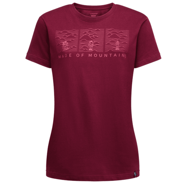 T-shirt a manches courtes La Sportiva MADE OF MOUNTAIN Women Redwood/Azalea