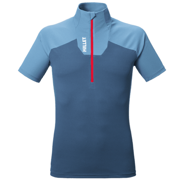 T-shirt a manches courtes Millet KAMET TS ZIP SS Men CORONET BLUE/SAPHIR