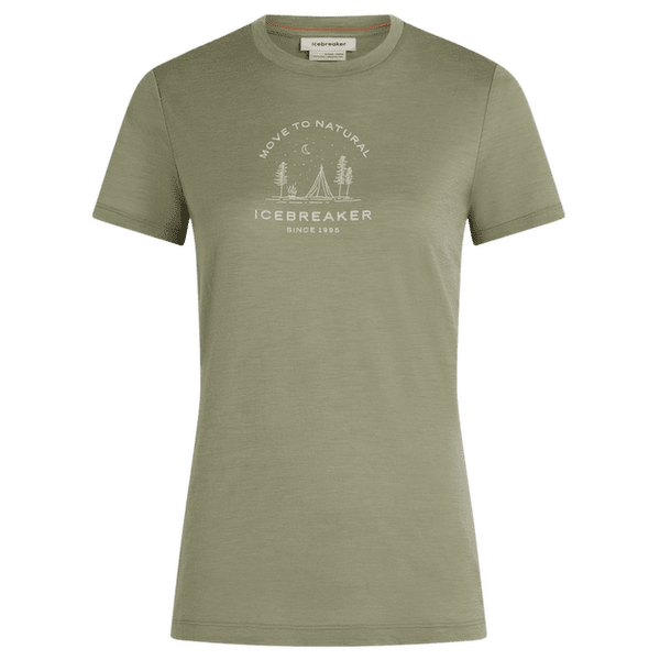 T-shirt a manches courtes Icebreaker Merino 150 Tech Lite SS Tee Peaceful Pass Women LICHEN