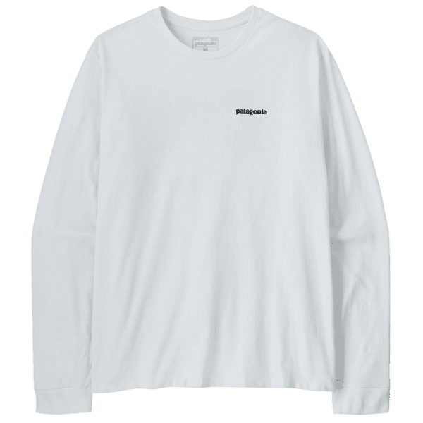 T-shirt a manches longues Patagonia Long-Sleeved P-6 Logo Responsibili-Tee Men Fiber White