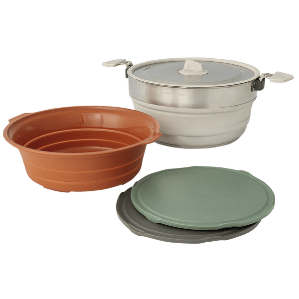 Ustensiles Sea to Summit Detour Essentials Camp Kitchen Kit - [4 Piece] 5L Pot Set w/ Col