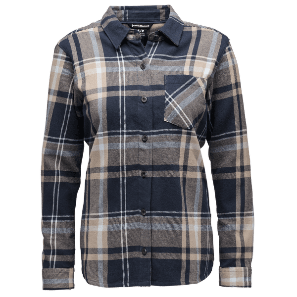 Chemises a manches longues Black Diamond Project Flannel Women Charcoal-Moonstone Plaid