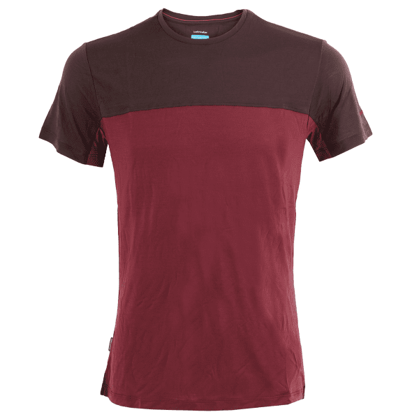 T-shirt a manches courtes Icebreaker Merino 125 Cool-lite™ Sphere III SS Tee Colour Block Men PORT/BITTERSWEET/CB