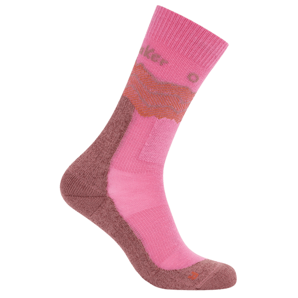 Chaussettes Icebreaker Merino Hike+ Medium Crew Across the Peaks POP/CAROB/DUSTY CLAY