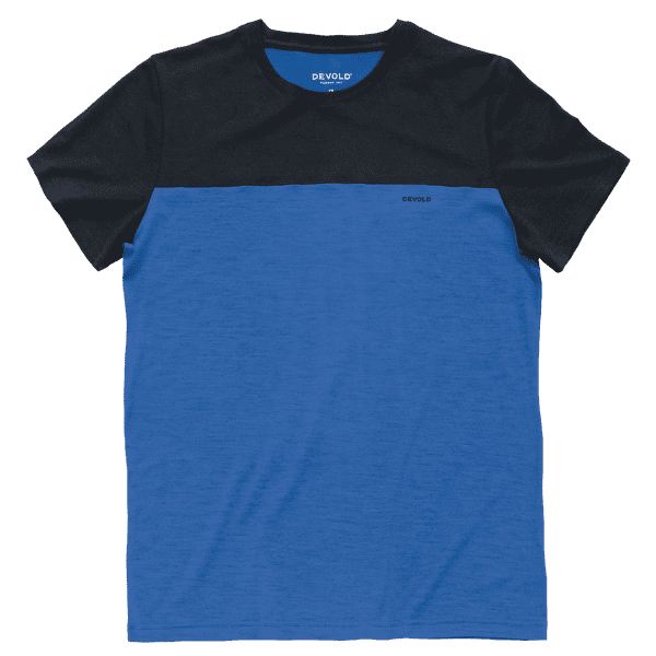 T-shirt a manches courtes Devold Classic Linear Tee Men 250B  ROYAL/INK