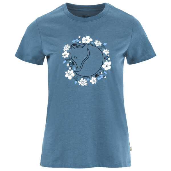 T-shirt a manches courtes Fjällräven FJÄLLBLOMSTER FOX T-SHIRT WOMEN Dawn Blue