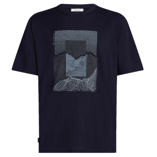 T-shirt a manches courtes Icebreaker Merino 150 Tech Lite SS Relaxed Tee Mountain Shift Men Midnight Navy