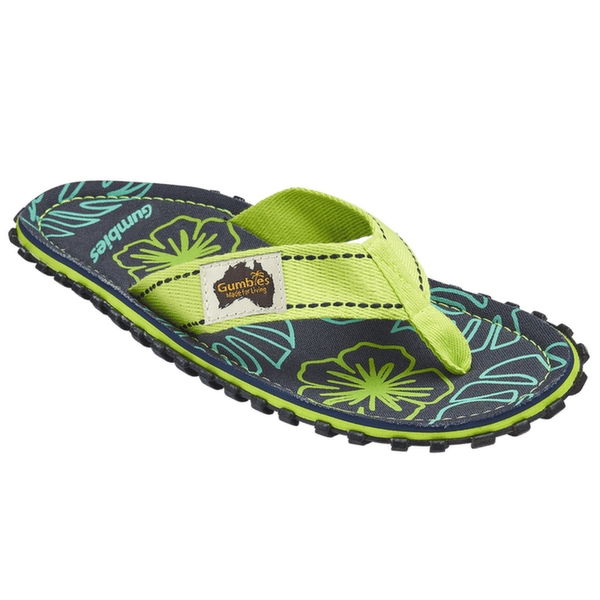 Tongs Gumbies Gumbies Lime Hibiscus Lime Hibiscus