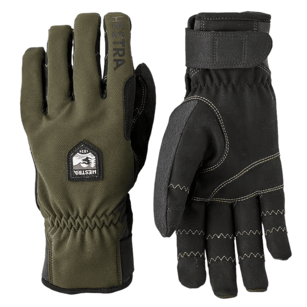 Gants Hestra Ergo Grip Wool Touring - 5 finger Dark forest / Black