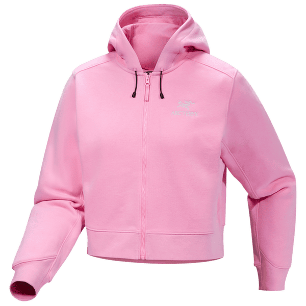 Sweat-shirt Arcteryx Emblem Fleece Full Zip Crop Hoody Women Pineberry