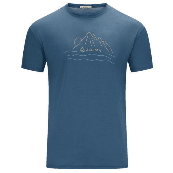 T-shirt a manches courtes Aclima LightWool 140 Classic Tee Sunset Men Blue Fusion