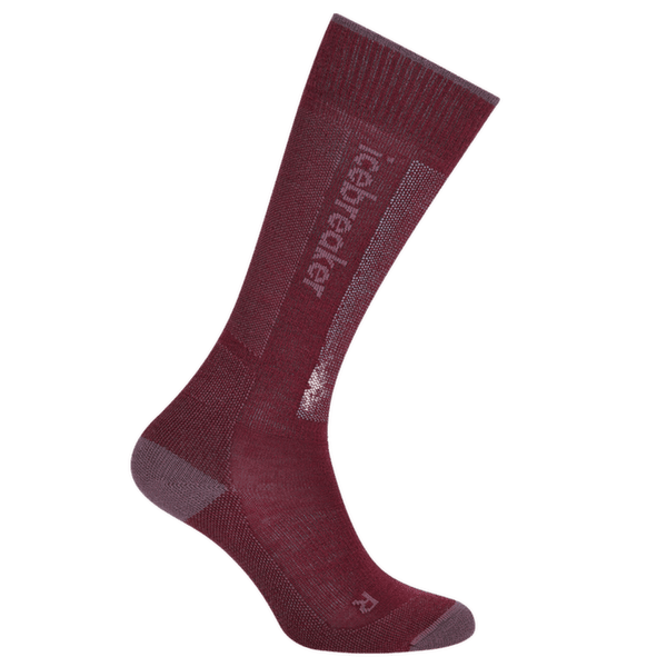 Chaussettes hauteur genou Icebreaker Ski+ Light OTC Women DKBERRY/GREYPLU/ZINCBL