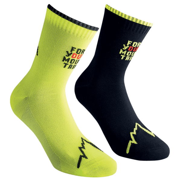 Chaussettes La Sportiva FOR YOUR MOUNTAIN SOCKS Black/Neon