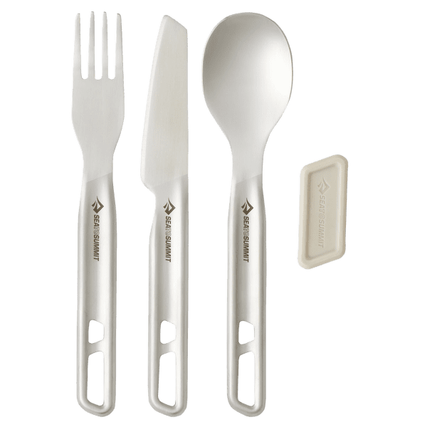Couverts Sea to Summit Detour Stainless Steel Cutlery Set - [1P] [3 Piece] Stainless Steel Grey