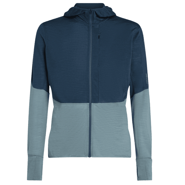 Sweat-shirt Icebreaker Merino 200 RealFleece™ Descender LS Zip Hoodie Men ABYSS/BLUE ASH/CB