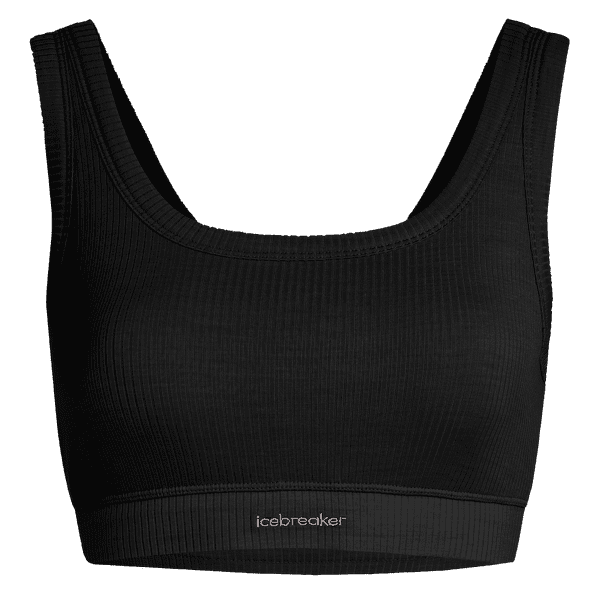 Brassiere Icebreaker Merino Blend Rib Lotus Bra Women BLACK