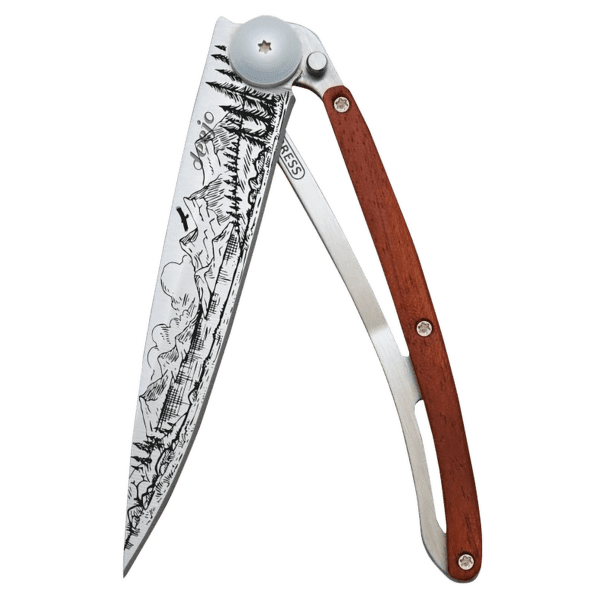 Couteau Deejo Mountain 37g, Coral Wood