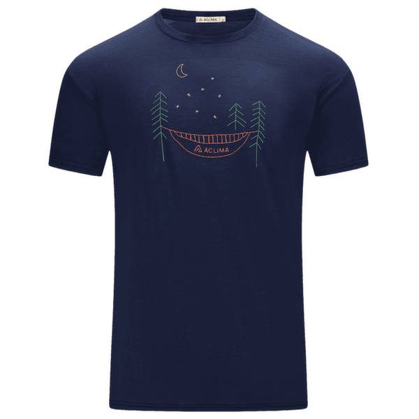 T-shirt a manches courtes Aclima LightWool 140 Classic Tee Forest Men Navy Blazer