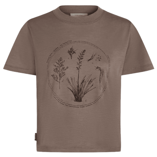 T-shirt a manches courtes Icebreaker Merino 150 Tech Lite SS Crop Tee Seed Story Women PORCINI