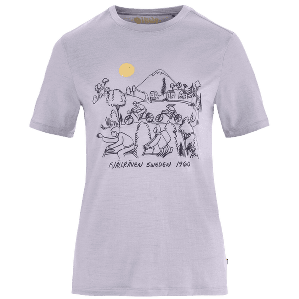 T-shirt a manches courtes Fjällräven HOJA LUGNT WOOL T-SHIRT WOMEN Lavender Mist